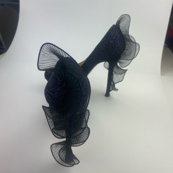 Nicholas Kirkwood Snakeskin Ruffle Platforms - Picture 8 of 10